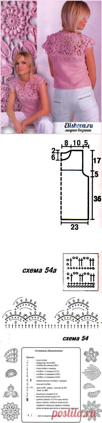 Кофточка с ирландским ажурным кружевом, вязаная крючком