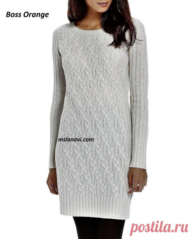 Вязаное платье аранами | Вяжем с Лана Ви