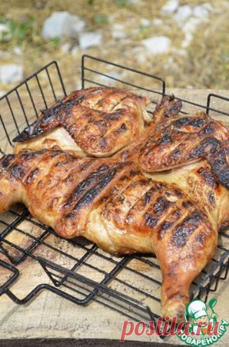Курица на сетке в горчично-соевом маринаде - кулинарный рецепт