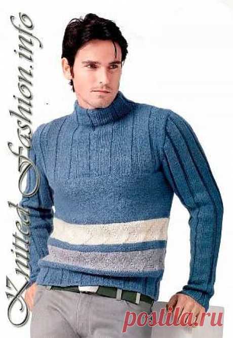 Водолазка с полосами - KnittedFashion.info