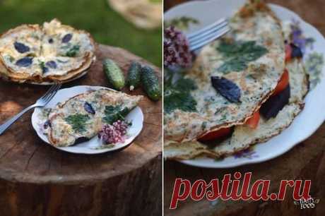 Крепы с зеленью и творогом | Четыре вкуса