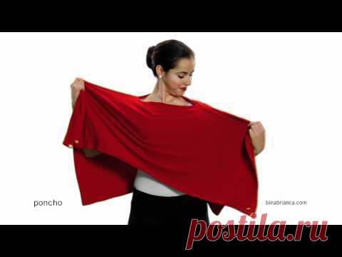 Red Poncho Scarves - How to Make The Bina a Poncho - YouTube — Яндекс.Видео