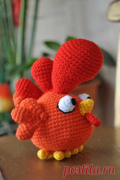 PDF Петушок Петюшка крючком. FREE crochet pattern; Аmigurumi cock patterns. Амигуруми схемы и описания на русском. Вязаные игрушки и поделки своими руками #amimore - Петух, маленький петушок.