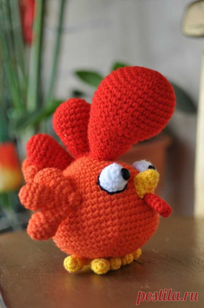 PDF Петушок Петюшка крючком. FREE crochet pattern; Аmigurumi cock patterns. Амигуруми схемы и описания на русском. Вязаные игрушки и поделки своими руками #amimore - Петух, маленький петушок.