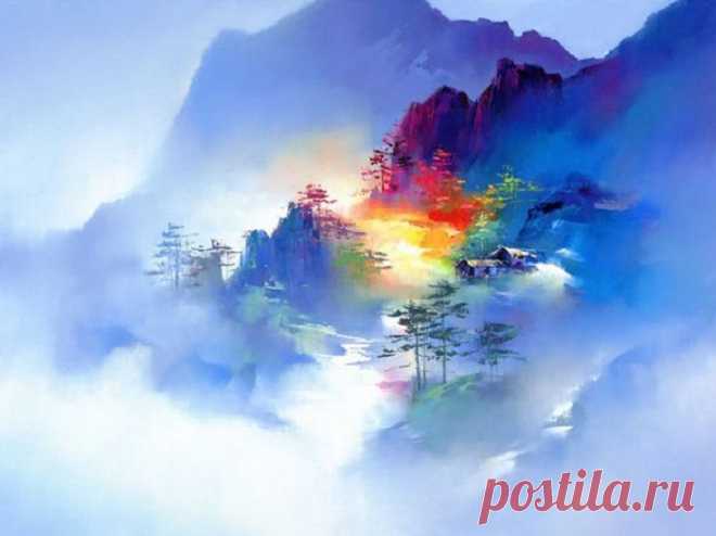 ♥ღ♥Радужные пейзажи китайского художника-самоучки, которого назвали лучшим неоимпрессионистом конца XX века♥ღ♥