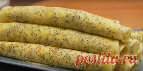 Маковые блинчики с творогом
