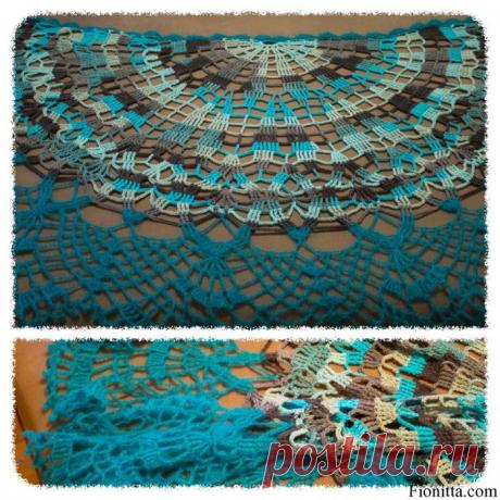 Шаль крючком Издатель Fionitta.