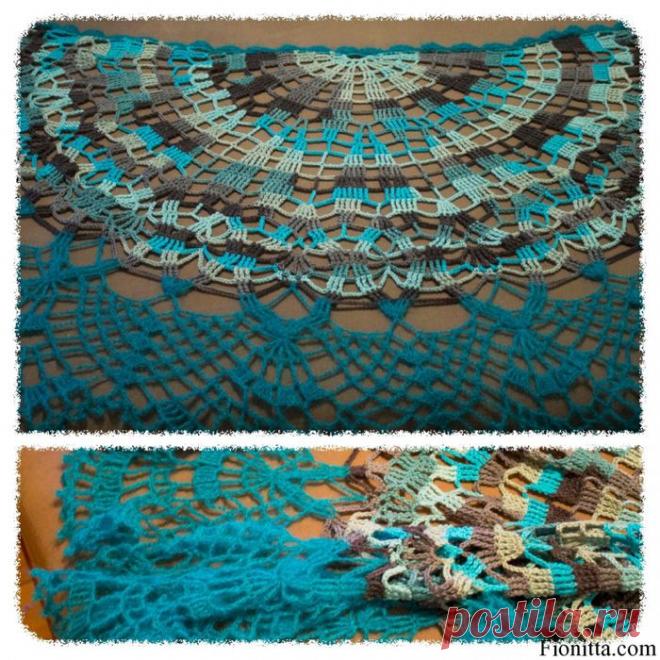 Шаль крючком Издатель Fionitta.