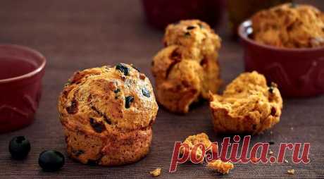 Маффины с маслинами и вялеными помидорами. Пошаговый рецепт с фото на Gastronom.ru