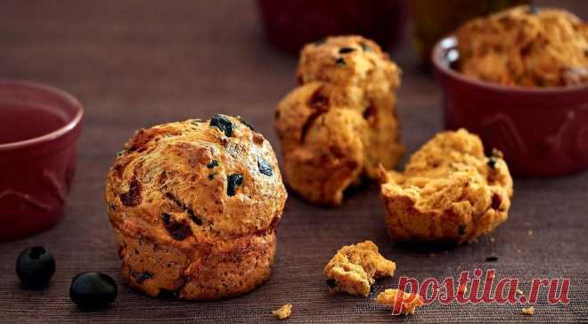 Маффины с маслинами и вялеными помидорами. Пошаговый рецепт с фото на Gastronom.ru