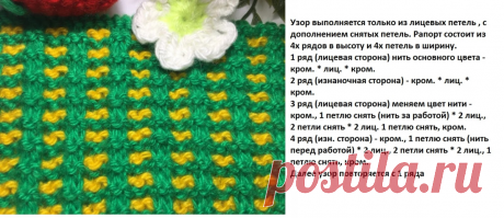 Двухцветные узоры спицами со схемами (7 вариантов для вдохновения)