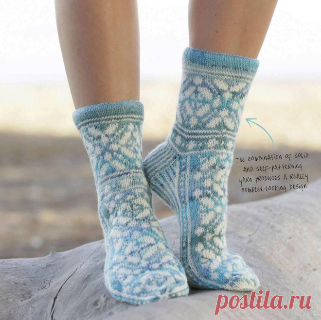 Держи ножки в тепле! Вязаный носочки с норвежским узором — HandMade