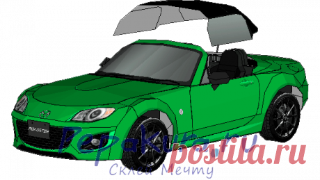 Mazda Roadster pdo papercraft | Pepakura