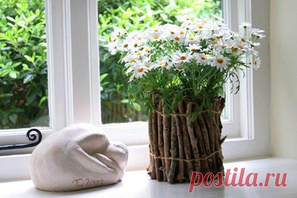 Ваза из веточек