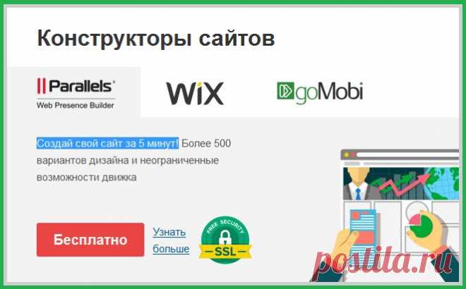 Как создать свой сайт за 5 минут?