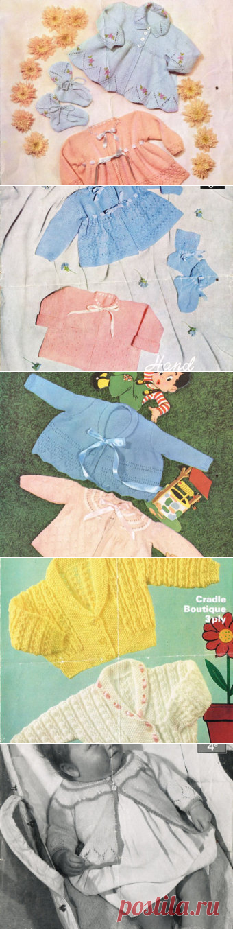 baby matinee coats vintage knitting pattern PDF