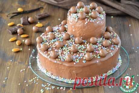 Торт с шоколадным муссом и ванильным кремом Кулинарный рецепт
