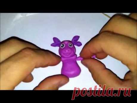 Лунтик из пластики (пластилина).Luntik of clay (plasticine)