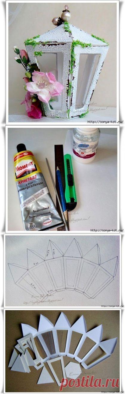 Фонарик из картона.