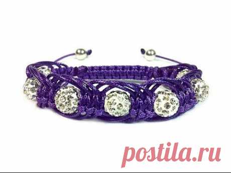 DIY: Shambala macrame bracelet &quot;Arachne&quot; / &quot;Арахна&quot; макраме браслет шамбала - YouTube