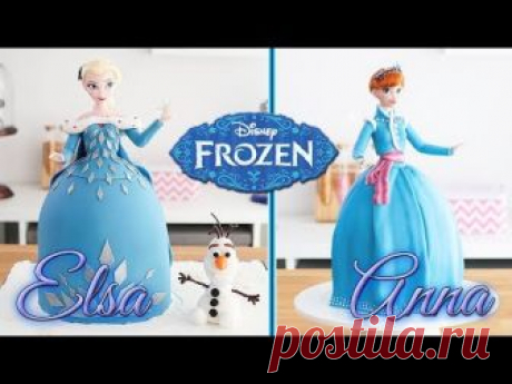FROZEN CAKES ❄️ Elsa & Anna Doll Cakes 💙 Tan Dulce