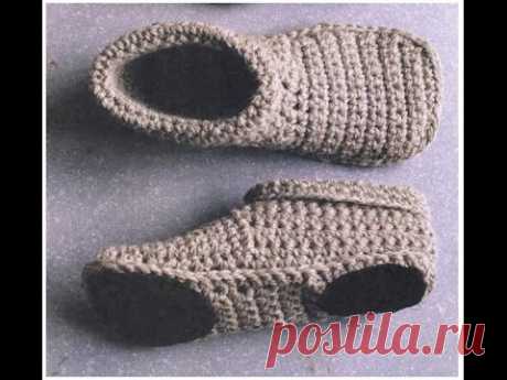 СЛЕДКИ-ТАПОЧКИ крючком   PODOTHECA-SLIPPERS crochet.   часть 3. Этот ролик обработан в Видеоредакторе YouTube (&nbsp;...&nbsp;). Crochet, Crochê, Крючком,