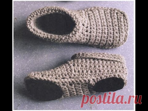 СЛЕДКИ-ТАПОЧКИ крючком   PODOTHECA-SLIPPERS crochet.   часть 3. Этот ролик обработан в Видеоредакторе YouTube ( ... ). Crochet, Crochê, Крючком,