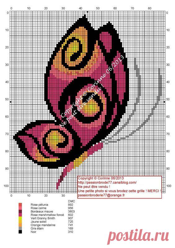 Подборка схем с бабочками для вязания крючком в технике С2С. | Творческая мастерская 