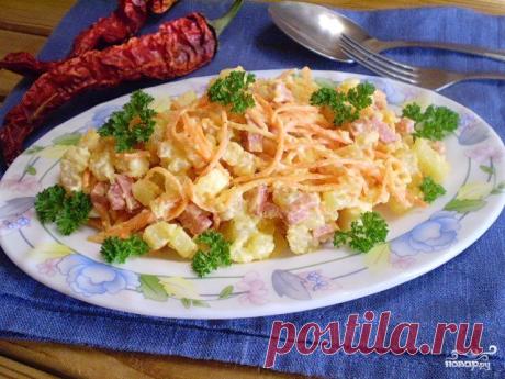 Салат ажурный с корейской морковью - пошаговый кулинарный рецепт на Повар.ру