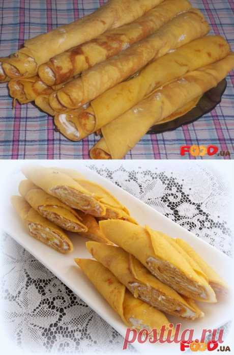 Тыквенные налистники с творожно-кокосовой начинкой - Кулинарные рецепты на Food.ua