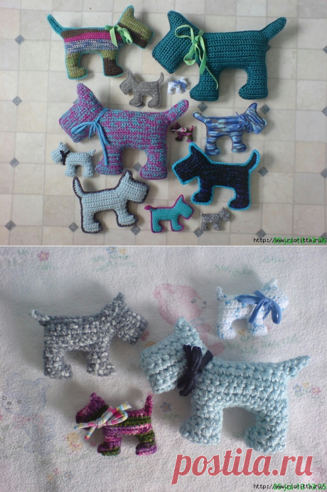 Вязаная собачка «Scottie Dog»