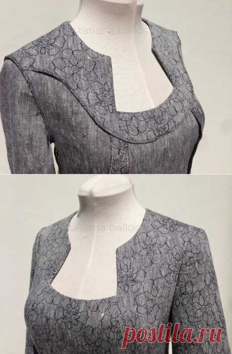 Tatianologia: Обработка фигурной горловины.