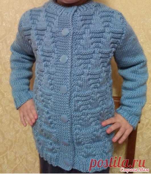 . Жакетик для внучки связанный спицами