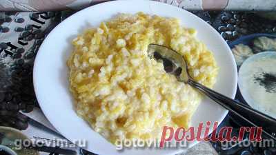 Тыквенная молочная каша с рисом.