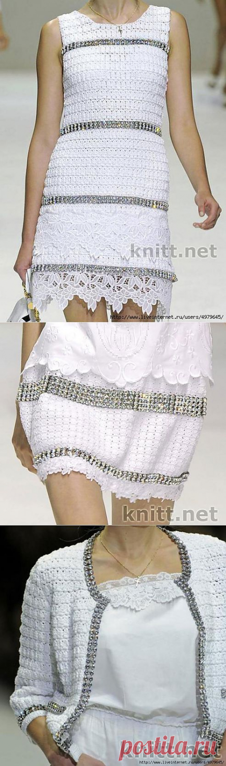 ШИКАРНЫЙ КОСТЮМ КРЮЧКОМ ОТ Dolce &amp; Gabbana.