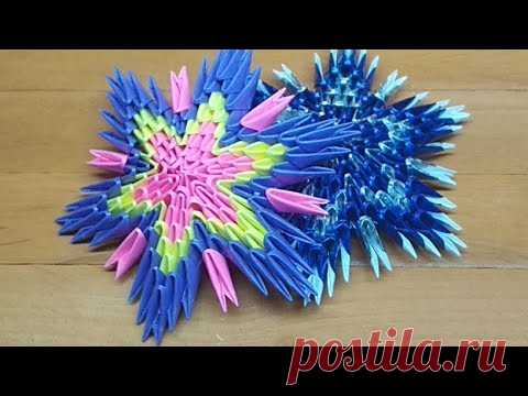 Модульное Оригами С Нуля Эфир 4 Снежинки Для Начинающих