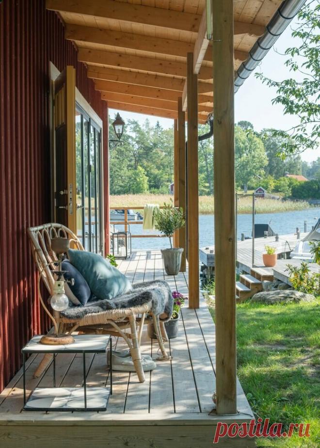 Хочу здесь жить: очень удачная планировка дачного домика на 30 м2. Поместилась отдельная спальня, кухня и гостиная, санузел | АРТбук Ульяновой | Яндекс Дзен