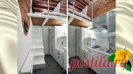 Взгляните на дизайн популярной квартиры в 8м² в Париже — Калейдоскоп чудес