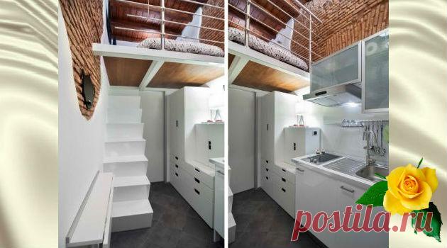 Взгляните на дизайн популярной квартиры в 8м² в Париже — Калейдоскоп чудес