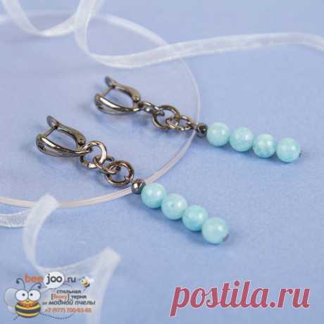 Серьги Marin из ларимара