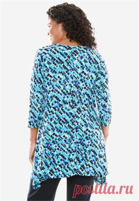 Sharkbite hem tunic | Plus Size Tunics | Woman Within