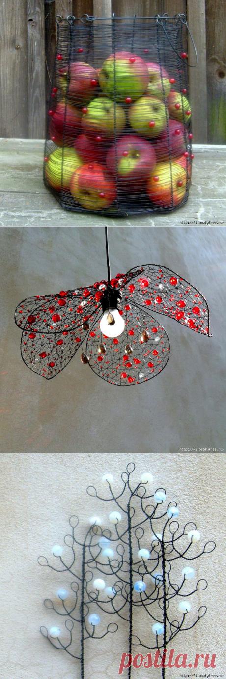 Интерьерные украшения из проволоки Katerina Smutna из Чешской республики.