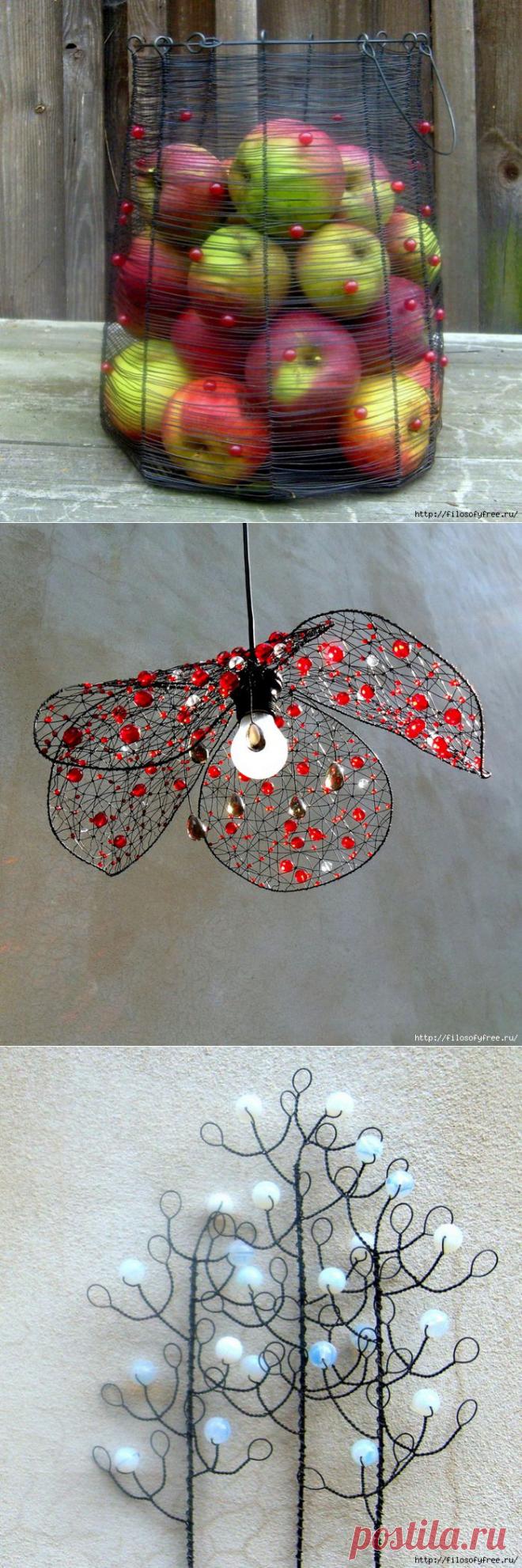 Интерьерные украшения из проволоки Katerina Smutna из Чешской республики.