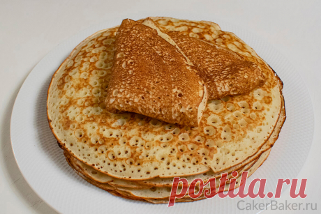 Блины на кефире с кипятком | Cakerbaker.ru
Блины являются излюбленным блюдом русской кухни на протяжении многих веков. Существует множество их видов и вариаций. Сегодня мы приготовим тонкие ажурные блины на кефире с кипятком. По этому рецепту получаются нежные, буквально тающие во рту блинчики.