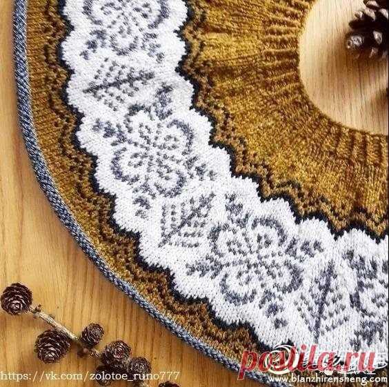 Круглая жаккардовая кокетка