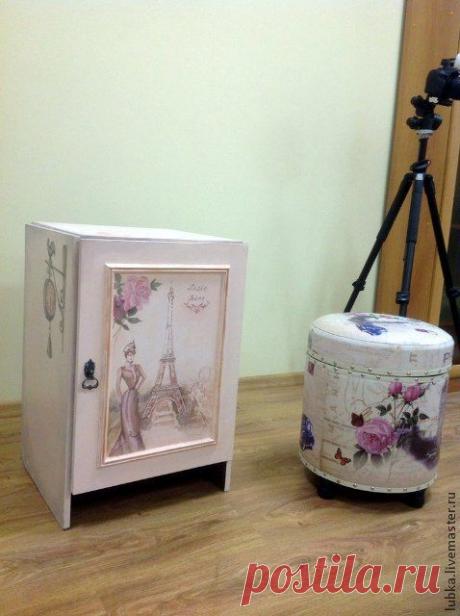 Роспись старой советской тумбочки | Своими руками