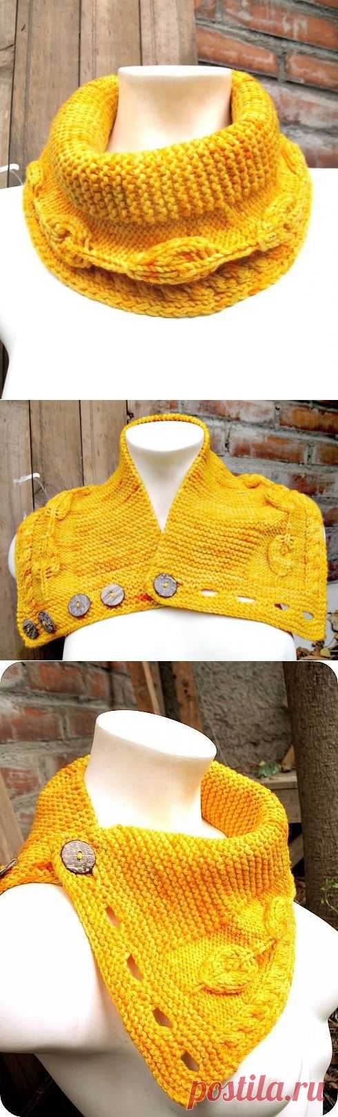 Шарфы-воротники-трансформеры. Идеи + схема