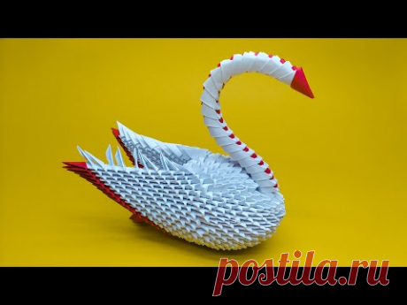 How to make a 3D origami Swan #4 - YouTube