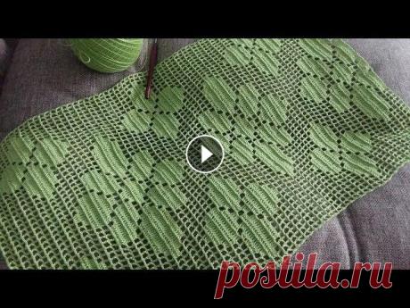 Филейное вязание прямоугольной салфетки крючком Часть 1 Легкое филейное вязание прямоугольной салфетки крючком Часть 1 для начинающих...