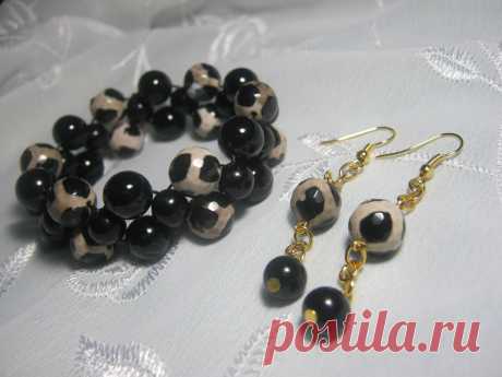 агат "черный-черный/серый"